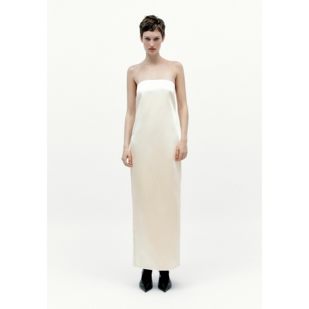 ZARA satin effect dress - Picture 4 of 9